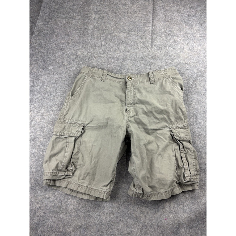 Old Navy Men 36 Green Cargo Flat 100% Cotton Y2K Skater Outdoor 00s Gorp Granola